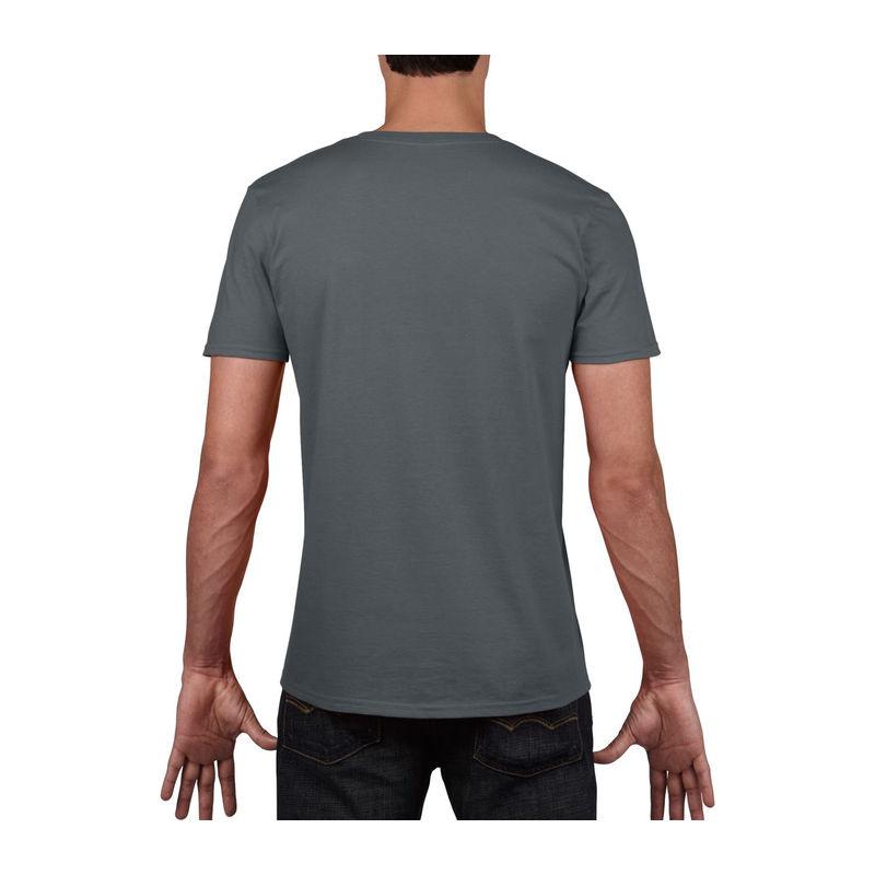 Tricou mânecă scurtă bărbat guler în V GI64V00  Gri XXL
