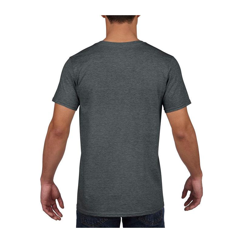Tricou mânecă scurtă bărbat guler în V GI64V00  Gri XL