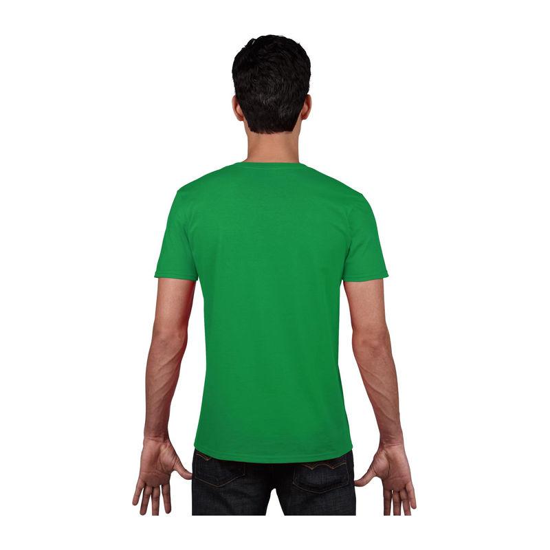 Tricou mânecă scurtă bărbat guler în V GI64V00  Verde S