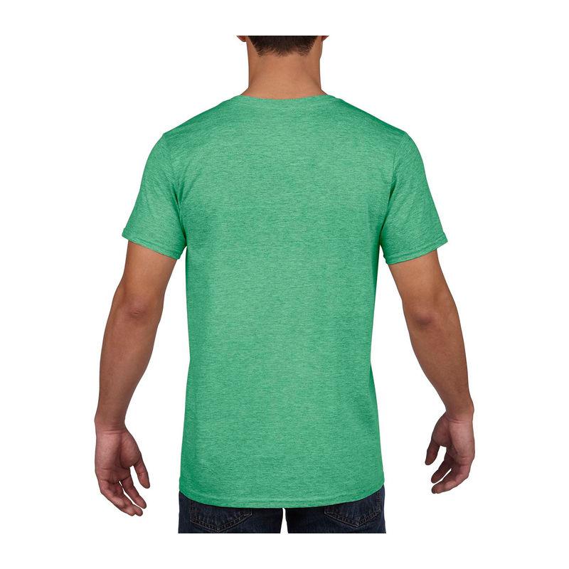 Tricou mânecă scurtă bărbat guler în V GI64V00  Verde L