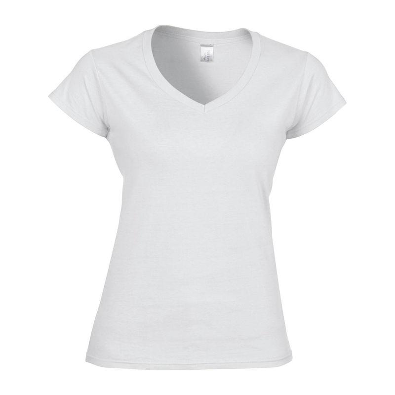 Tricou mânecă scurtă damă guler în V GIL64V00 White L