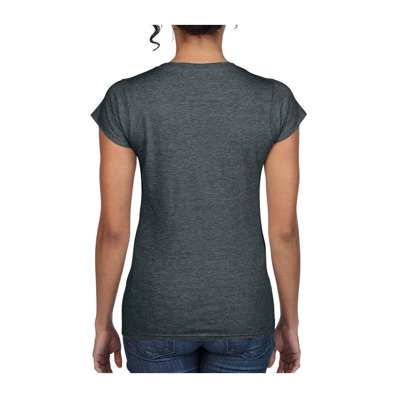 Tricou mânecă scurtă damă guler în V GIL64V00 Gri XXL