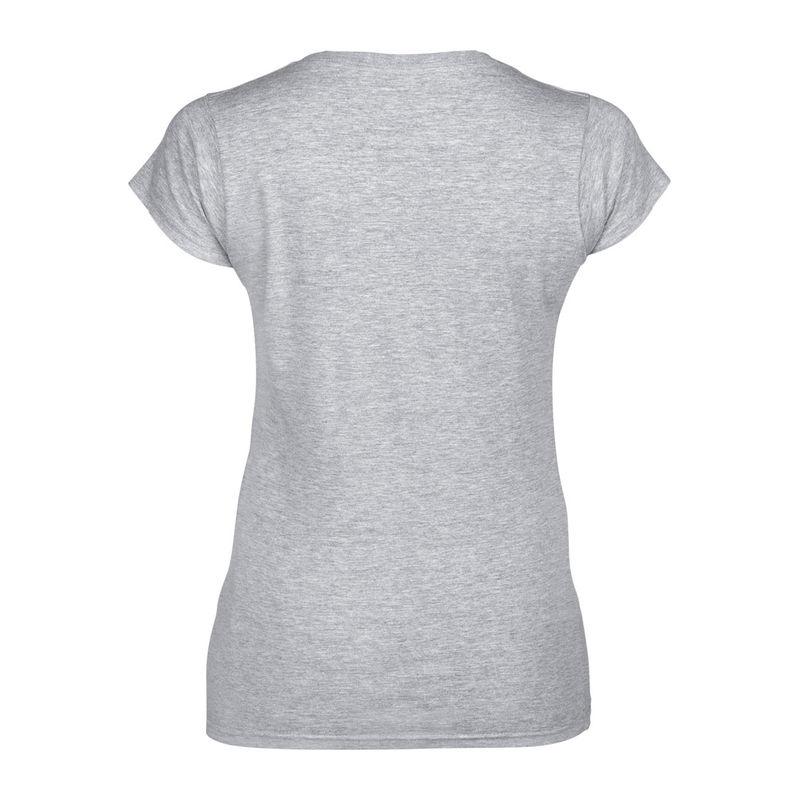 Tricou mânecă scurtă damă guler în V GIL64V00 Gri XXL