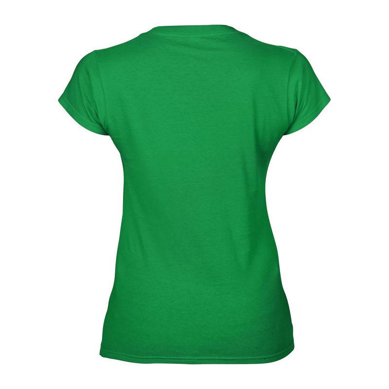 Tricou mânecă scurtă damă guler în V GIL64V00 Verde XXL