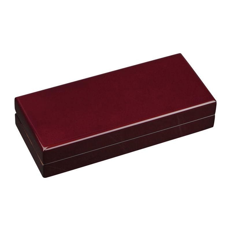 Set de scris Mark Twain în cutie de lemn Negru