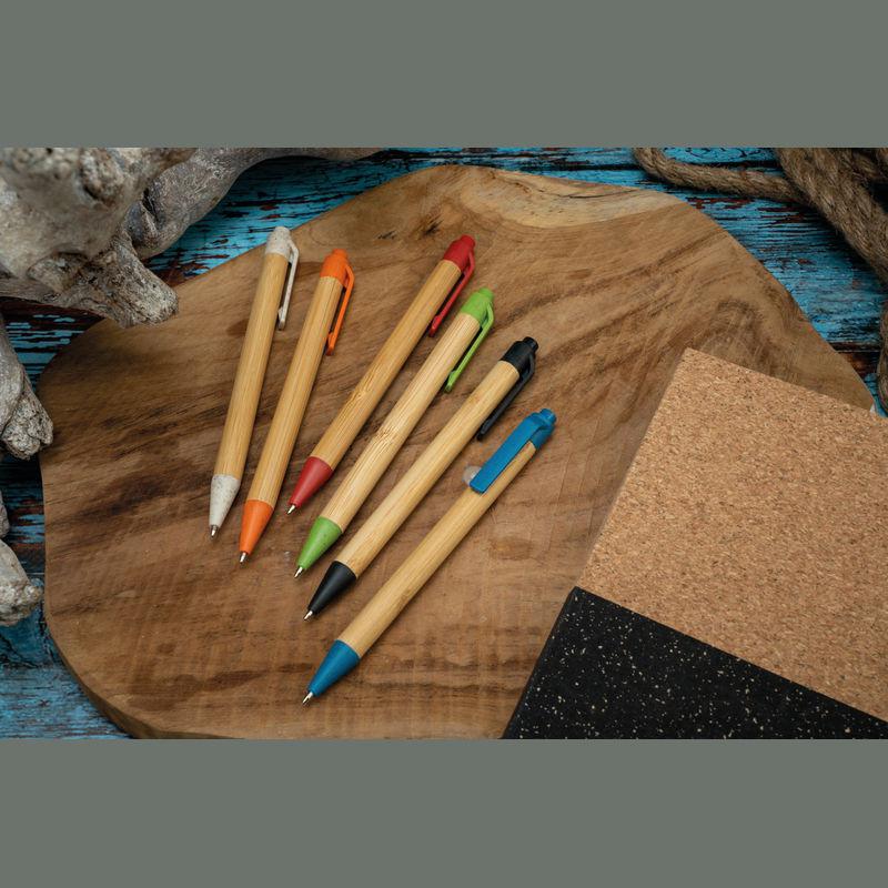 Pix eco din bambus și fibră de paie de grâu.  Albastru