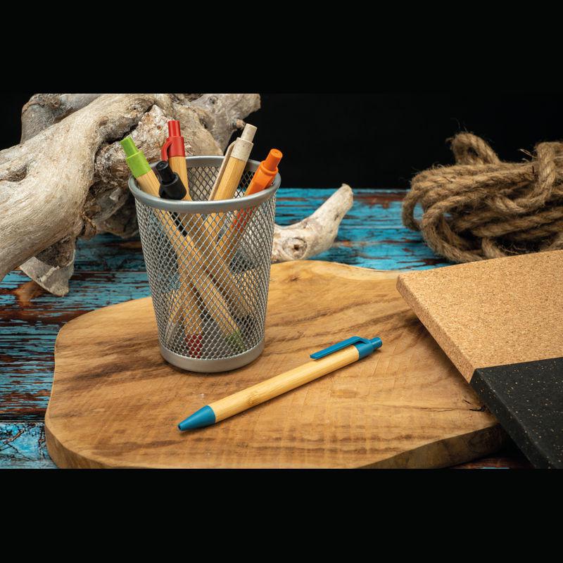 Pix eco din bambus și fibră de paie de grâu.  Albastru