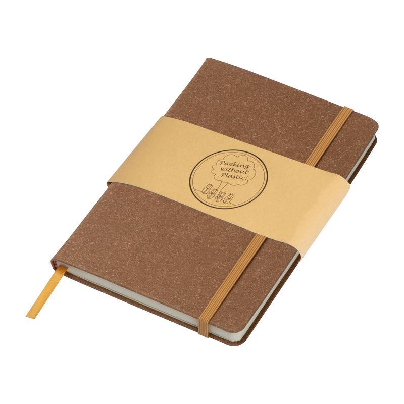 Caiet de notite A5 cu coperta din piele reciclata Maro