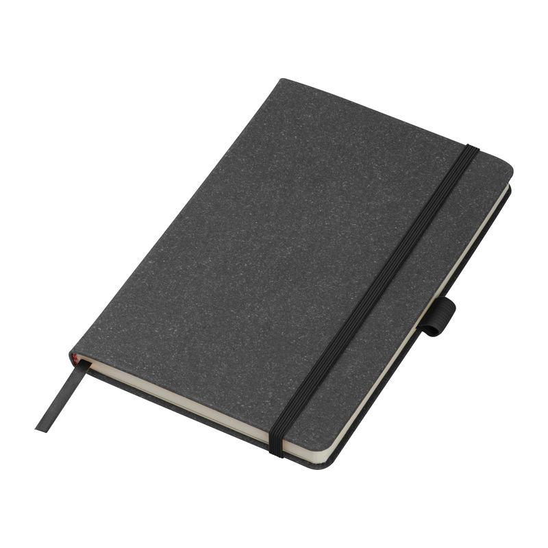 Caiet de notite A5 cu coperta din piele reciclata Negru