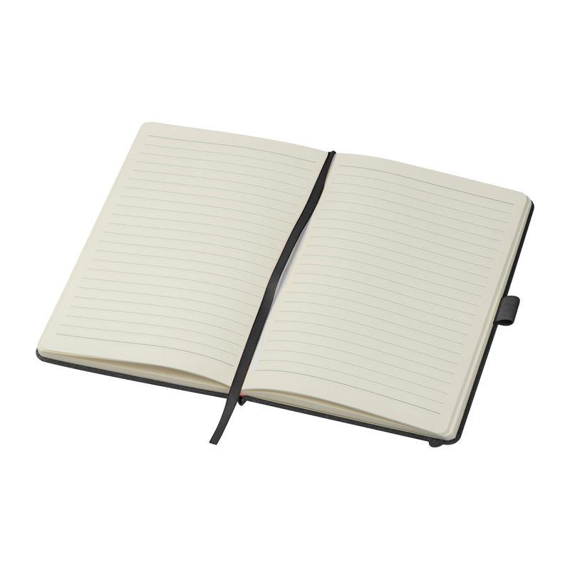 Caiet de notite A5 cu coperta din piele reciclata Negru