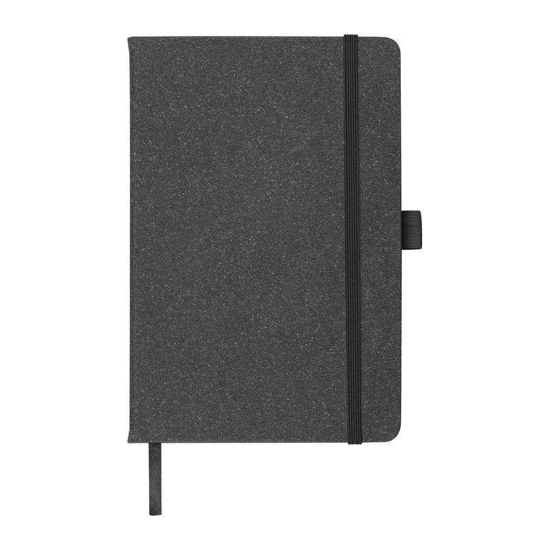 Caiet de notite A5 cu coperta din piele reciclata Negru