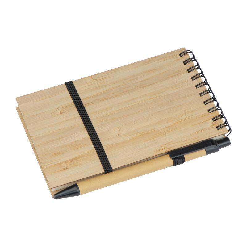Bloc notes cu copertă din bambus A6 Beige