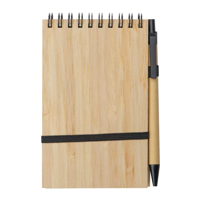 Bloc notes cu copertă din bambus A6 Beige