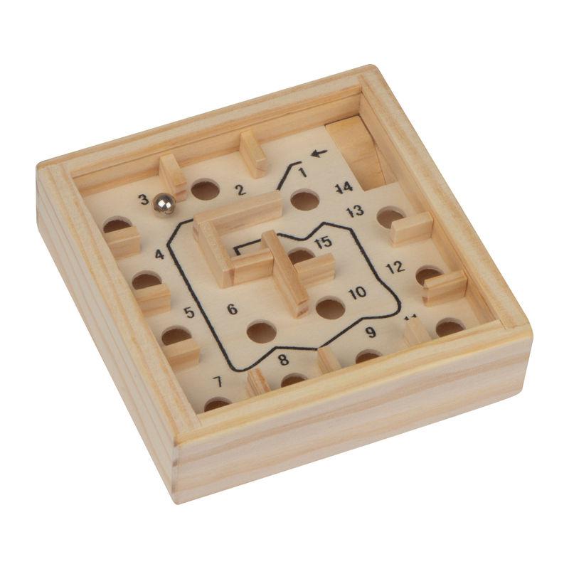 Puzzle labirint din lemn Beige