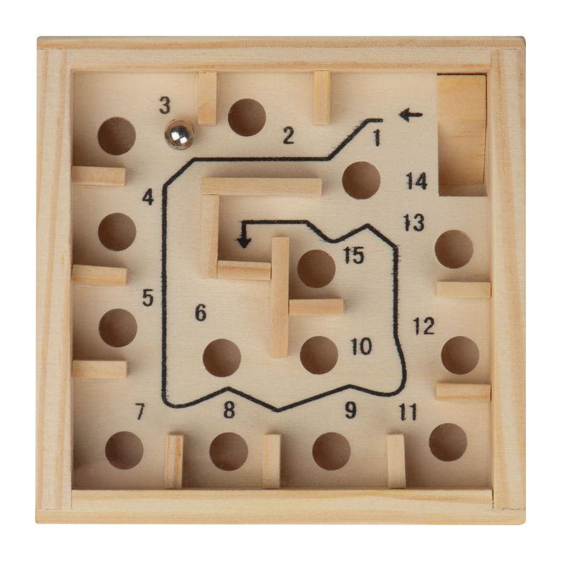 Puzzle labirint din lemn Beige