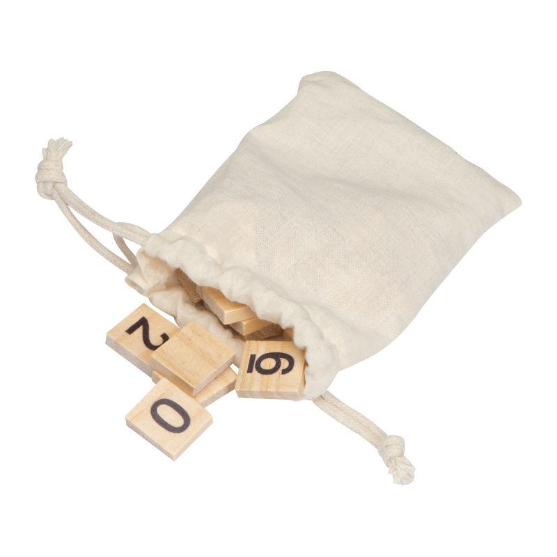 Jucărie cu numere din lemn Beige