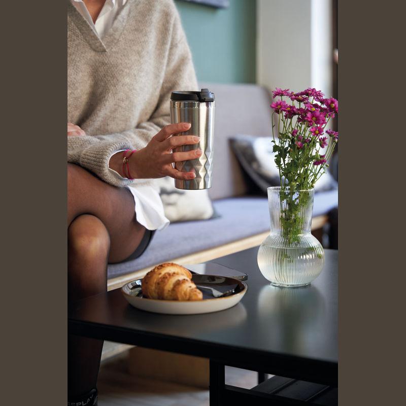 Cană termos cu perete dublu, 400 ml Gri