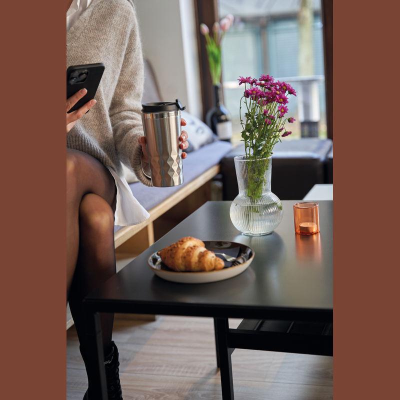 Cană termos cu perete dublu, 400 ml Gri