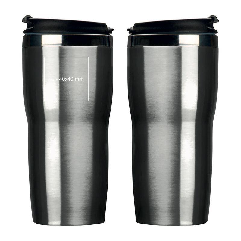 Cană termos cu perete dublu Gri-Argintiu