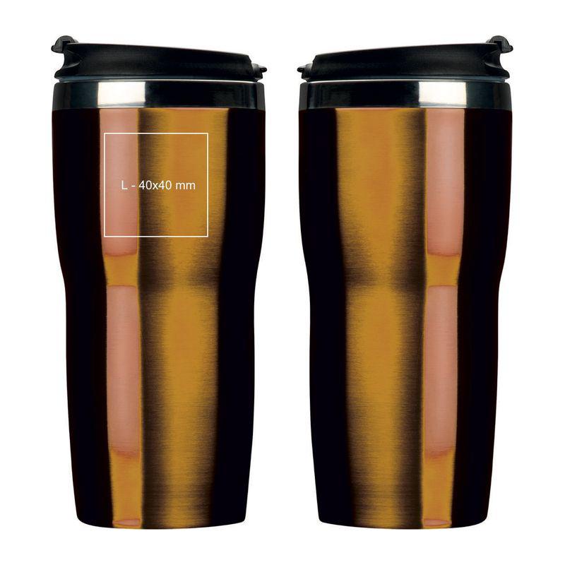 Cană termos cu perete dublu Galben