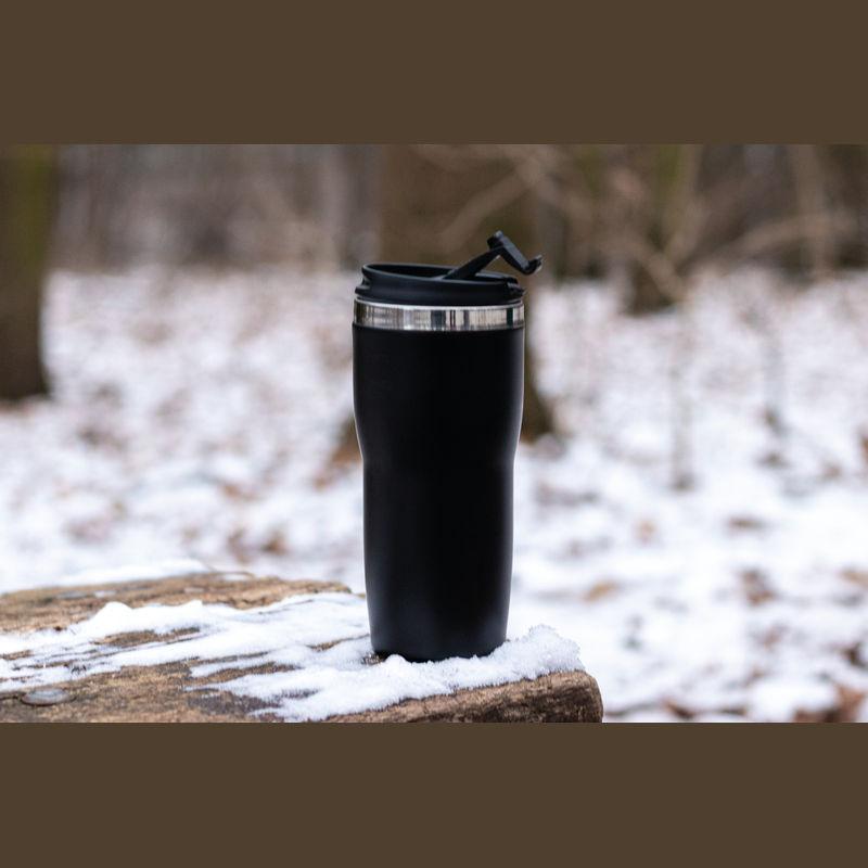 Cană termos cu perete dublu Negru