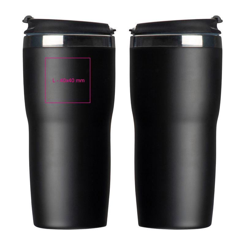 Cană termos cu perete dublu Negru