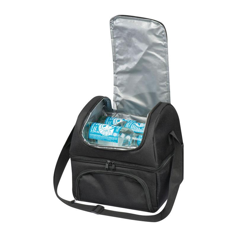 Geanta frigorifica cu 2 compartimente și recipient prânz Negru