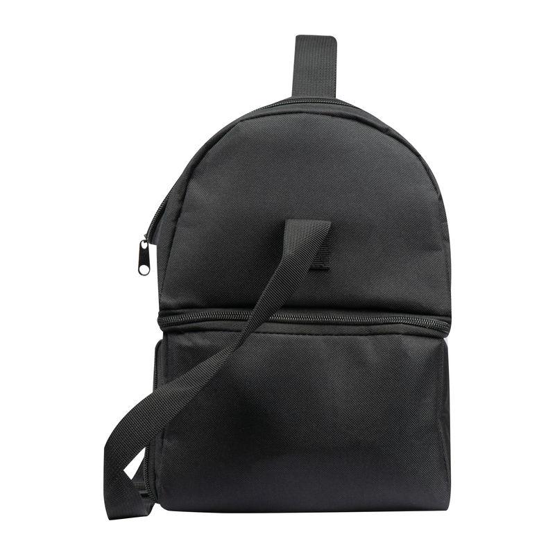 Geanta frigorifica cu 2 compartimente și recipient prânz Negru