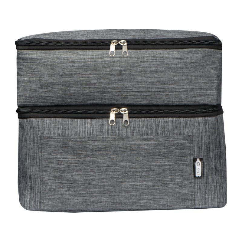 Geantă frigorifică RPET cu 2 compartimente Gri