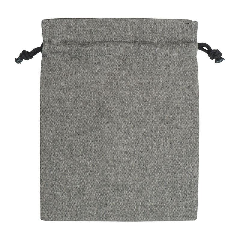 Sacoșă medie din bumbac reciclat cu șnur Gri