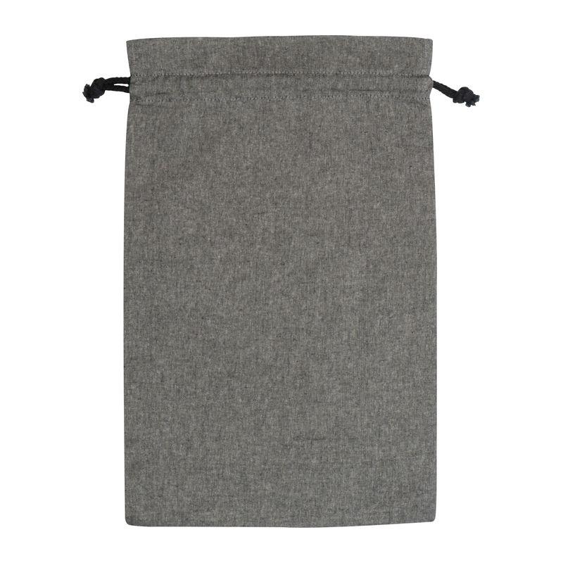 Sacoșă mare din bumbac reciclat cu șnur Gri