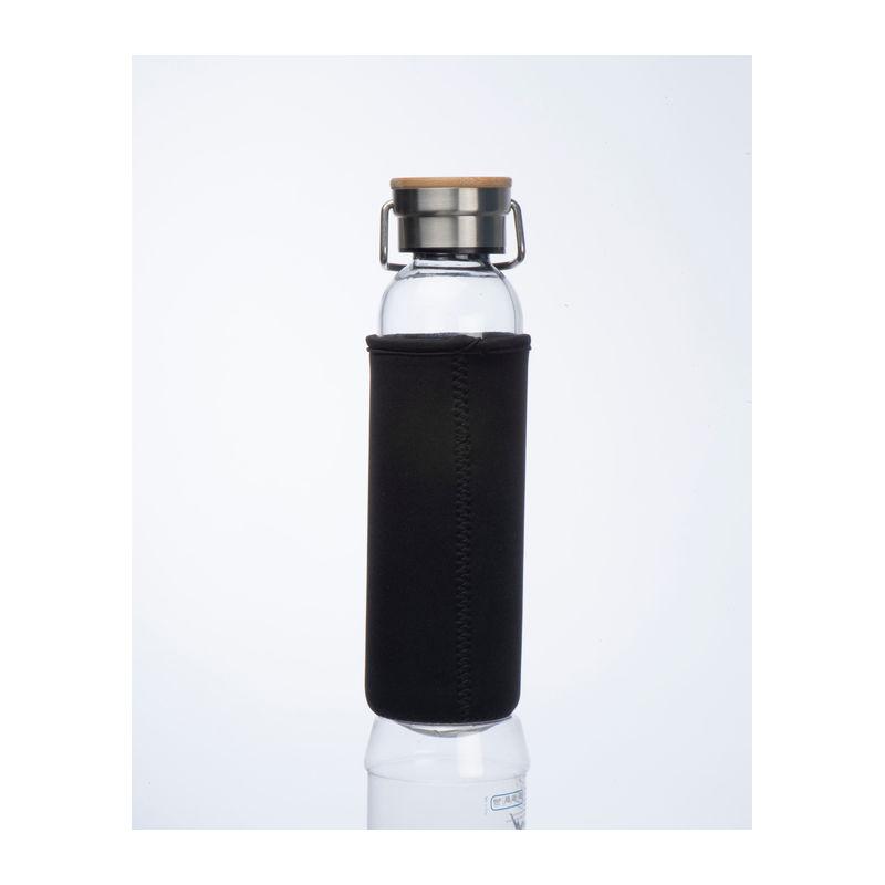 Sticlă de băut cu husă neopren Negru