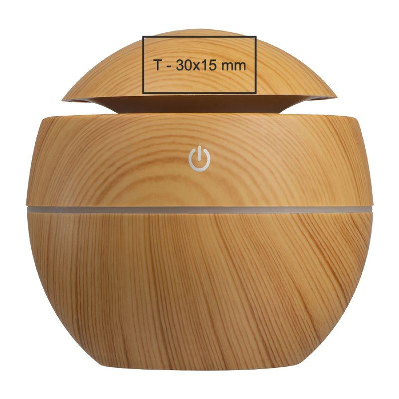 Umidificator pentru aromă cu lumină LED Maro