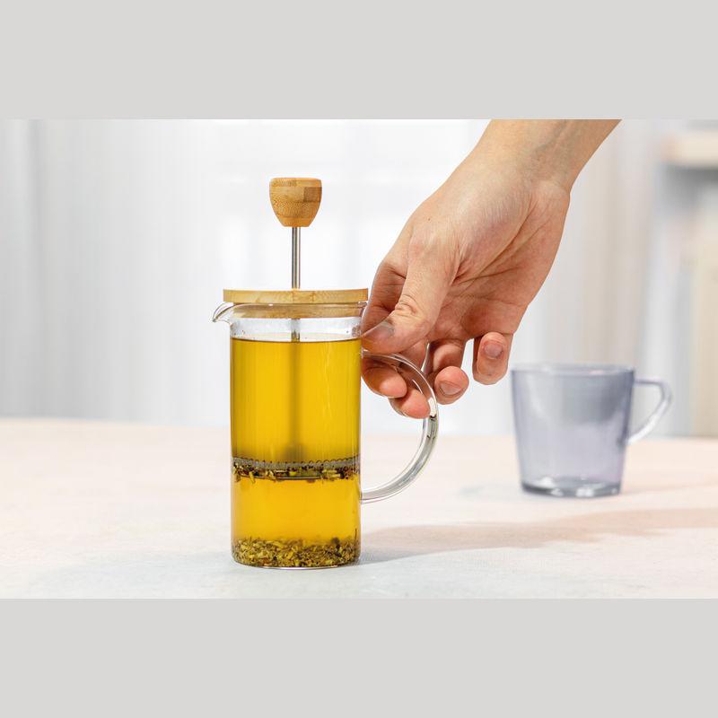 Filtru cafea/ceai cu capac din bambus Mixt