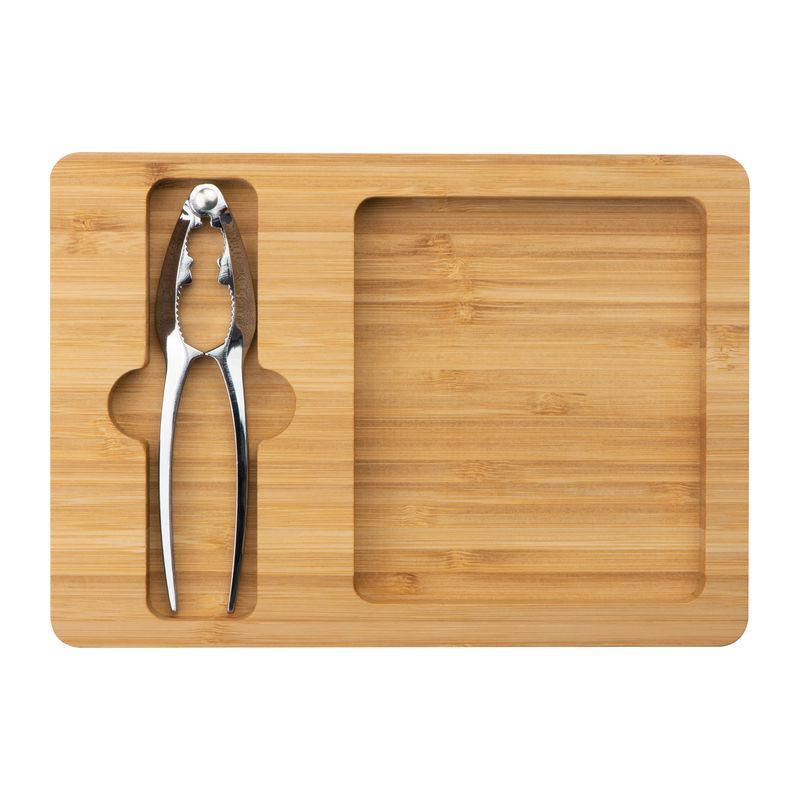 Spărgător de nuci/alune în tavă de bambus Beige