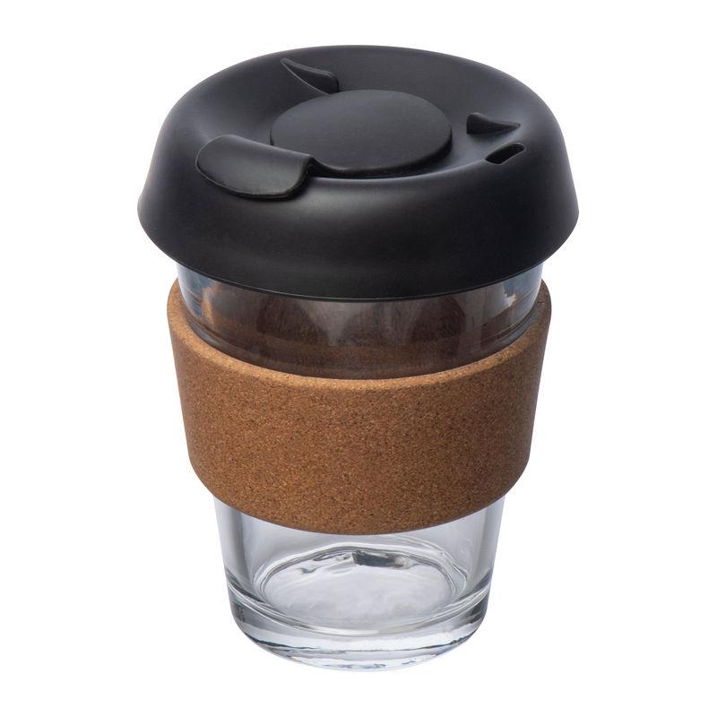 Cană din sticla borosilicată cu capac rezistent la scurgeri Mixt