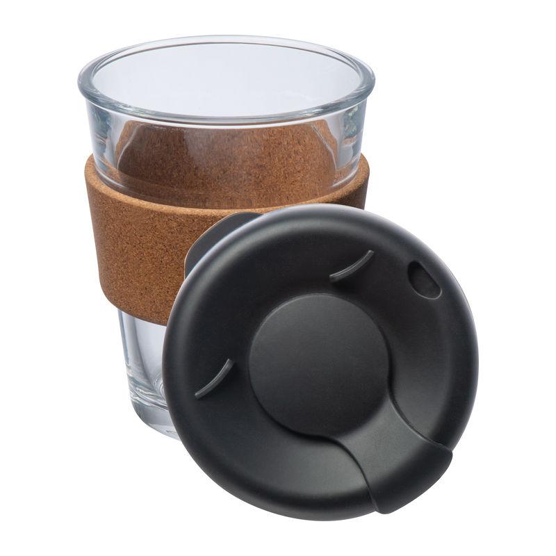 Cană din sticla borosilicată cu capac rezistent la scurgeri Mixt