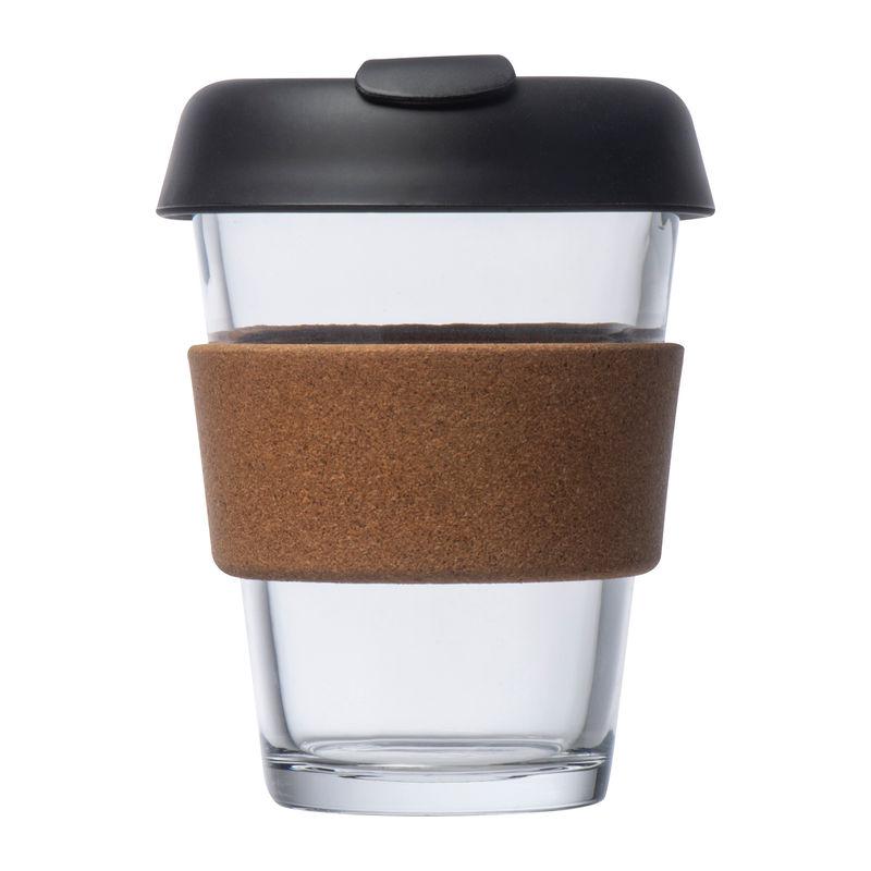 Cană din sticla borosilicată cu capac rezistent la scurgeri Mixt