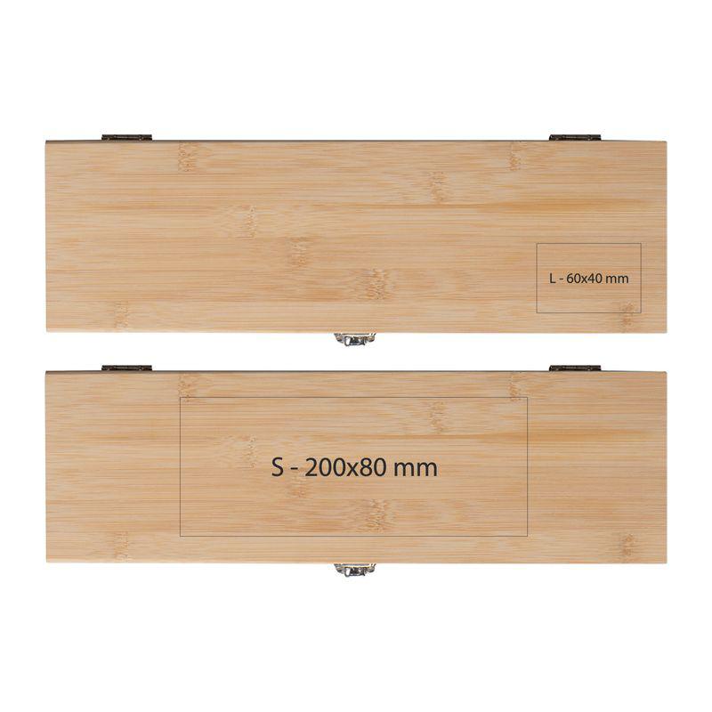 Set pentru vin în cutie din lemn Beige