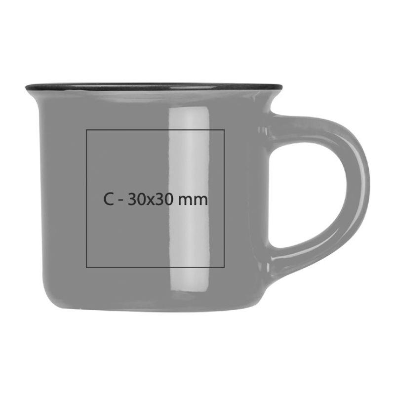 Cană ceramică espresso, 60 ml Gri