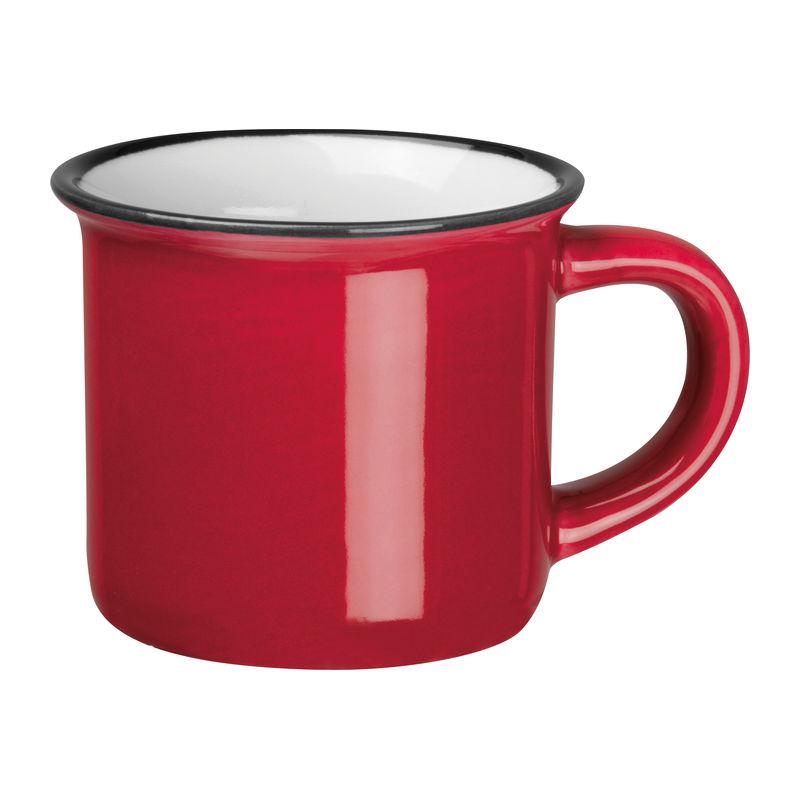 Cană ceramică espresso, 60 ml Roșu