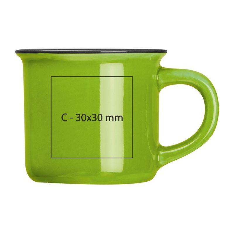 Cană ceramică espresso, 60 ml Verde