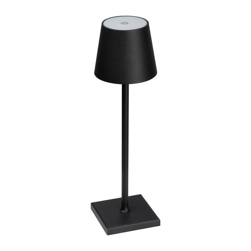 Lampă de masă reîncărcabilă cu senzor tactil Negru