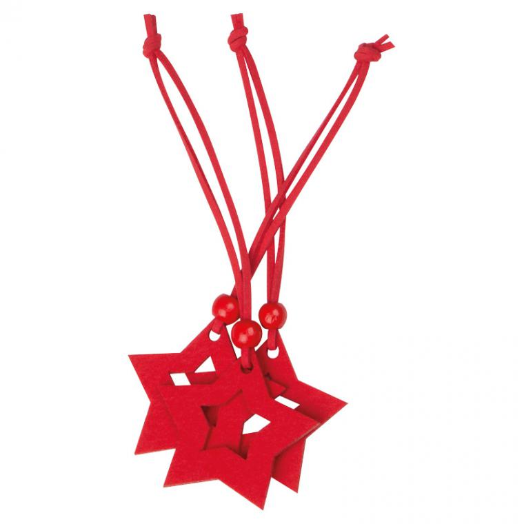 Set decorațiune în formă de steluță Roșu