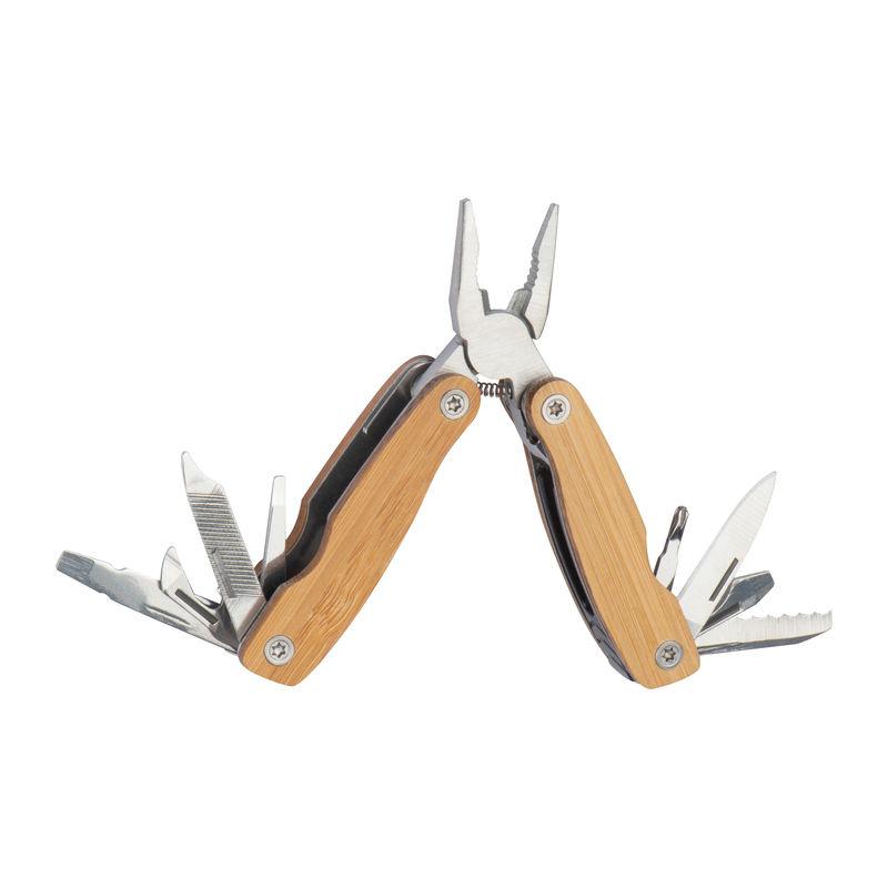 Multitool cu mâner din bambus Beige