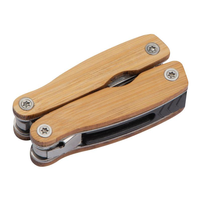 Multitool cu mâner din bambus Beige