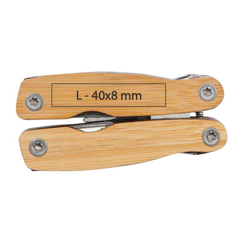 Multitool cu mâner din bambus Beige