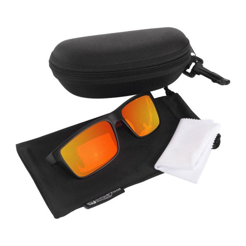 Ochelari de soare sport polarizați Schwarzwolf cu lentile colorate Negru