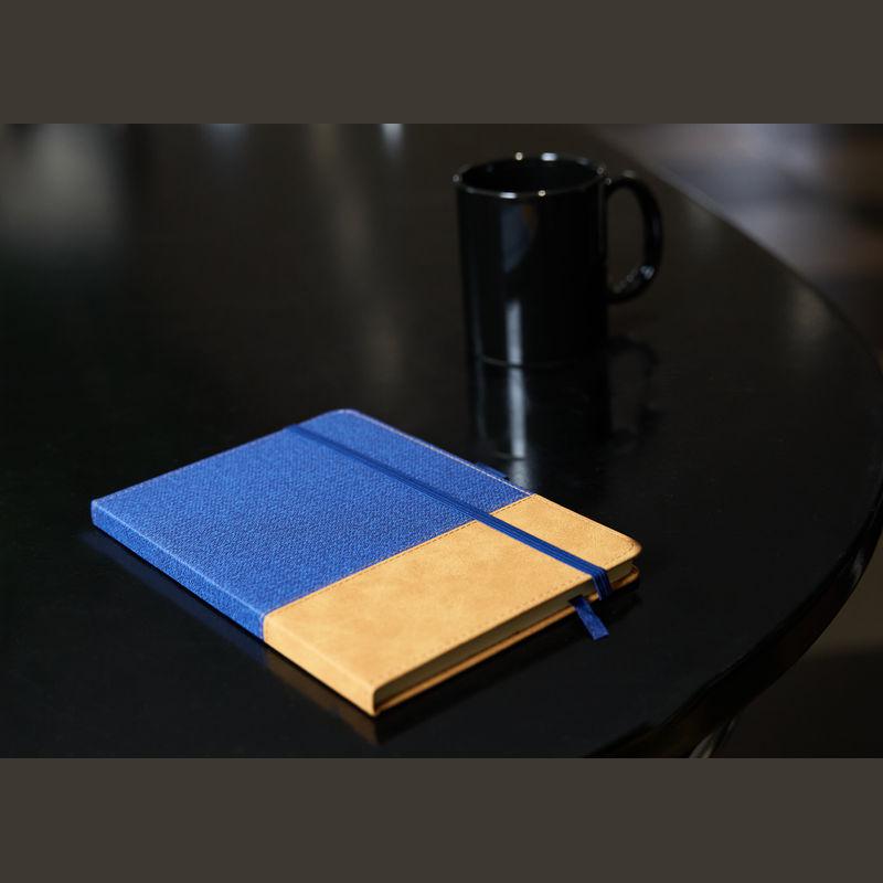 Caiet A5 de notițe din PU Albastru închis