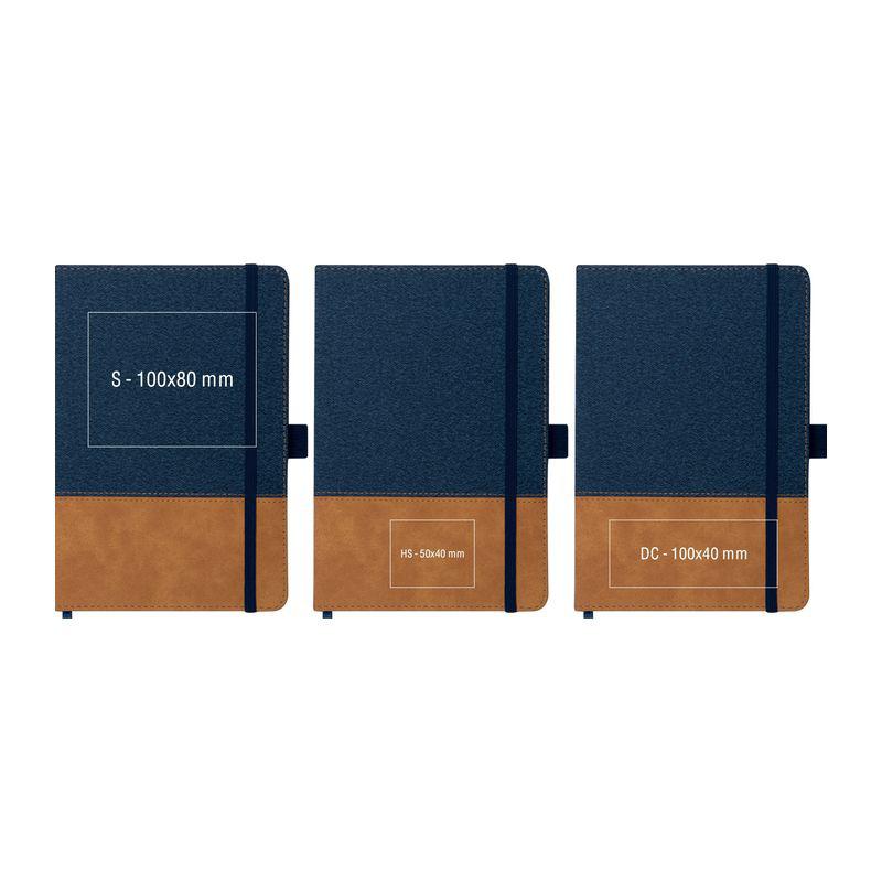 Caiet A5 de notițe din PU Albastru închis